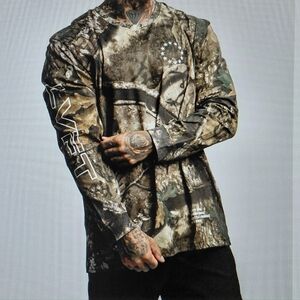 New LVFT Tree Camo Long Sleeve Shirt Men Small
